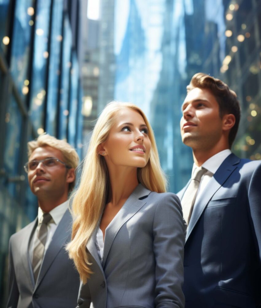 three-business-people-looking-up-building (1) three-business-people-looking-up-building (1)